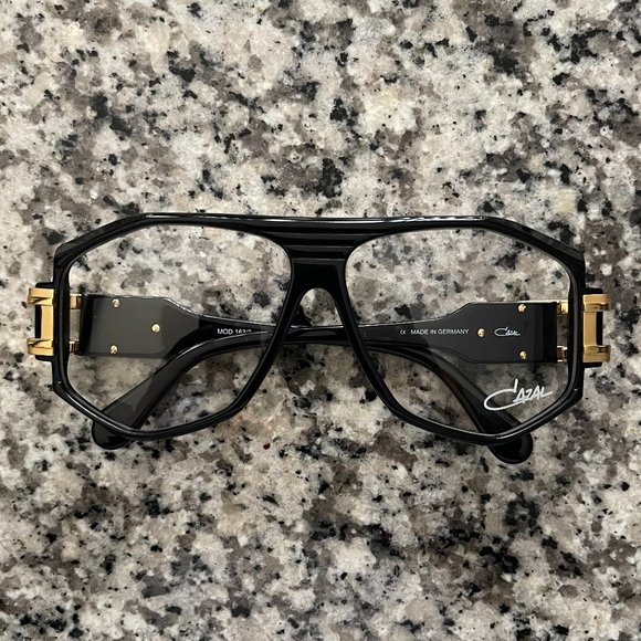 Cazal Other - $650 Authentic Cazal Legends 163 Black Gold Eyeglasses With Extra Gray Lenes
